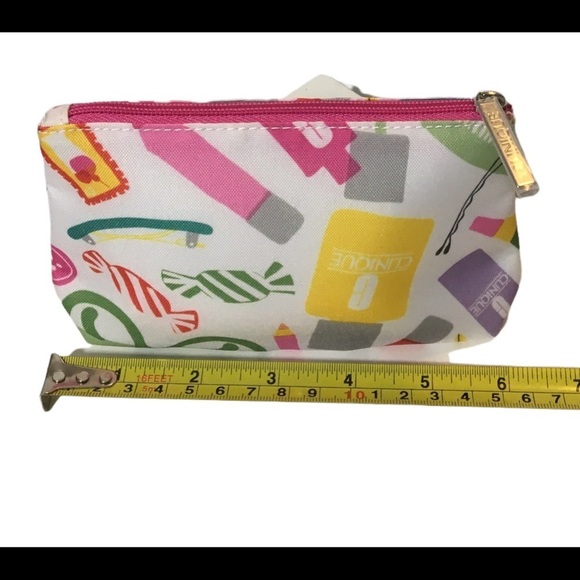 CLINIQUE Cosmetic makeup/ travel bag multi color zippered logo bag - Picture 7 of 7